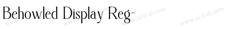 Behowled Display Reg字体转换 Behowled Display Reg字体转换